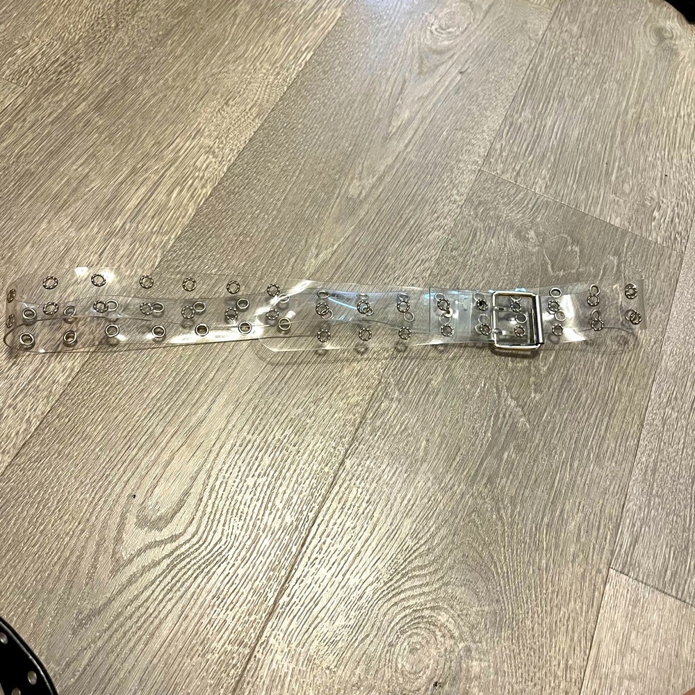 Clear goth belt